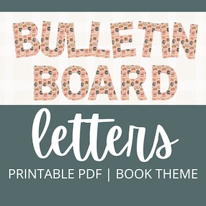 Literature/Book Themed Bulletin Board Letters