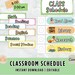 Classroom Schedule | Bright Editable Canva Template | Classroom ...