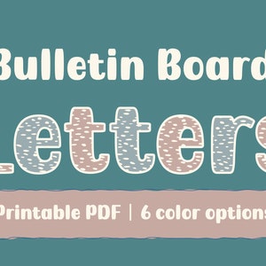 Speckled Printable Display Lettering | 6 patterns | Printable PDF