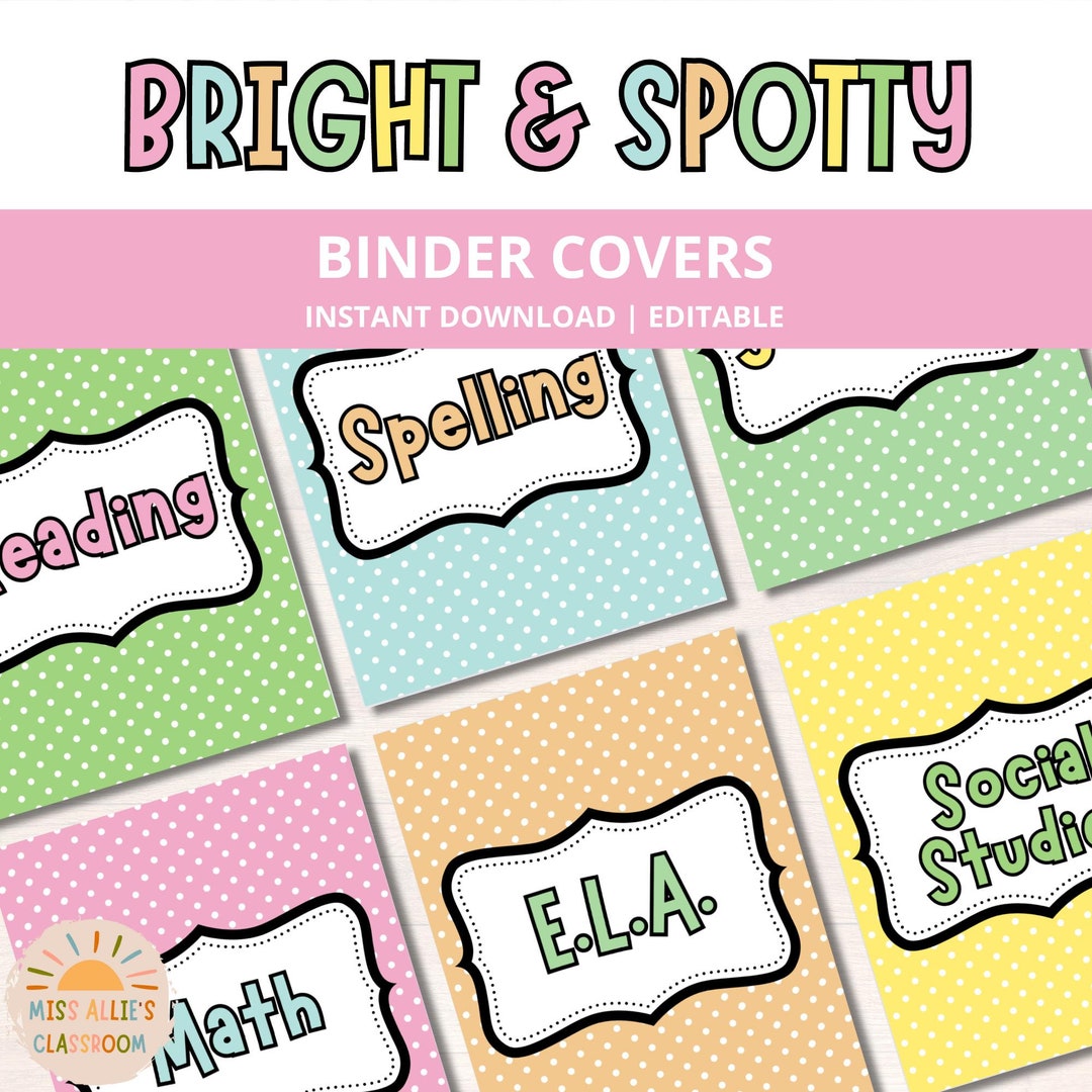 Teacher Binder Covers & Spines | Teacher Planner - Etsy