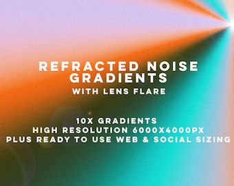10 DIGITAL GRADIENT BACKGROUNDS / High Resolution Plus ready to use social media & web sizing  / Retro / Hippy / Grunge / Colourful