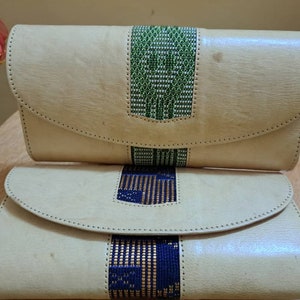 Portafoglio Pochette 100% PELLE / Regalo/Contenitore/ Porta carte/ Porta libretto degli assegni