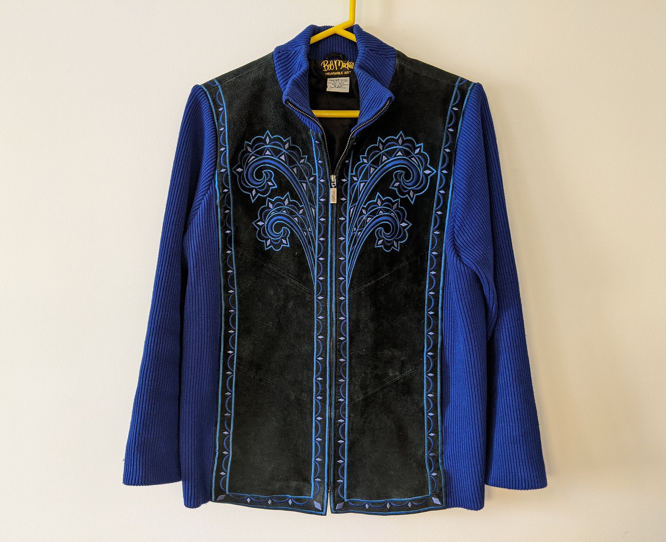Thesupermade Hip Hop Bones Embroidered Leather Jacket - 1833 | Parallel