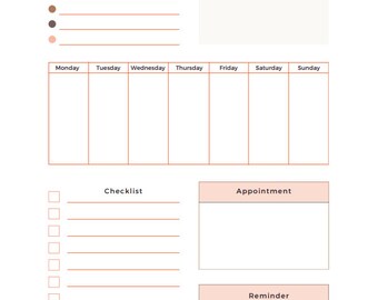 Weekly to Do List Printable Downloadable Weekly Schedule - Etsy