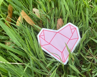 Origami Heart Sticker