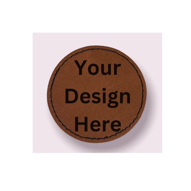 Custom Leather Patches, Heat Press, Iron on Leather, Glue on Patch. Sew