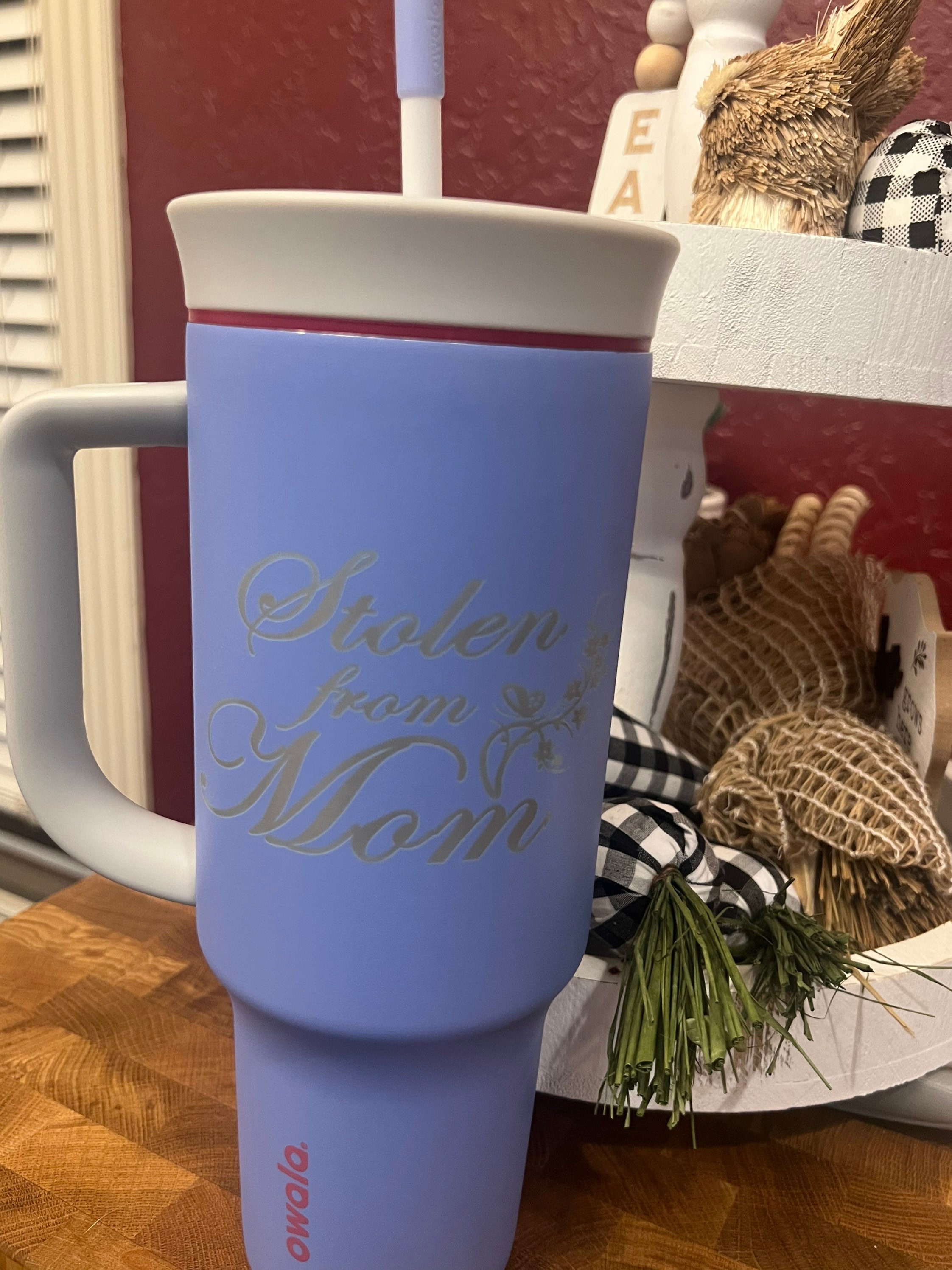 Personalized 40oz Tumbler With Handle, Owala Tumbler, Stainless Steel  Engraved Tumbler, Personalized Gift for Mom, Gift for Her, 