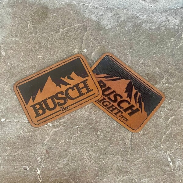 Beer leather patches, light patches for caps, leather hat patch, beer patch, beer drinker gift, iron on leather patch, glue on patch
