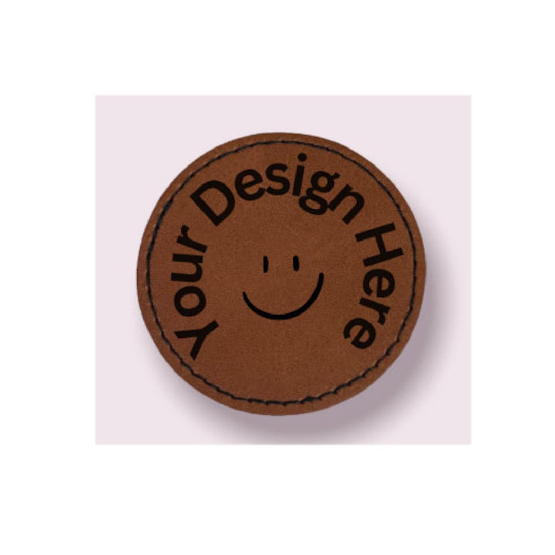 Custom Leather Patches, Heat Press, Iron on Leather, Glue on Patch. Sew