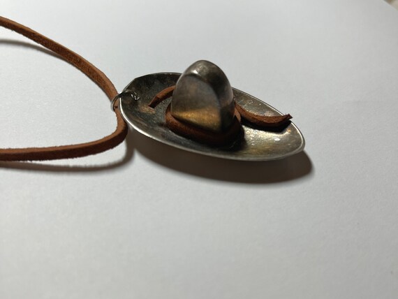 Spoon necklace, hat shape. - image 1