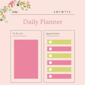 Floral Daily Planner