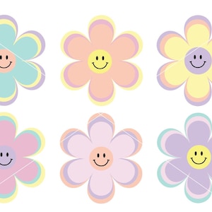 Smiley Face Flowers PNG File