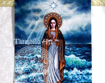 Our Lady Star of the Sea - Theophilia Catholic art print artwork - Virgin Mary - Stella Maris