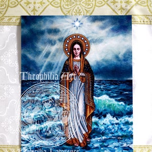 Our Lady Star of the Sea - Theophilia Catholic art print artwork - Virgin Mary - Stella Maris