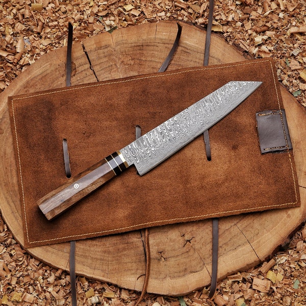 Couteau de chef Damas | Couteau de cuisine forgé à la main | Cadeau de chef | cadeau d'anniversaire | cadeaux de Pâques