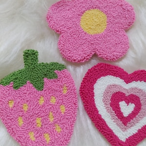 Coaster Punch Needle Kits, Plant Pattern Coasters, Halloween Tufted Coaster  Kit, DIY Beginner Embroidery Kit 