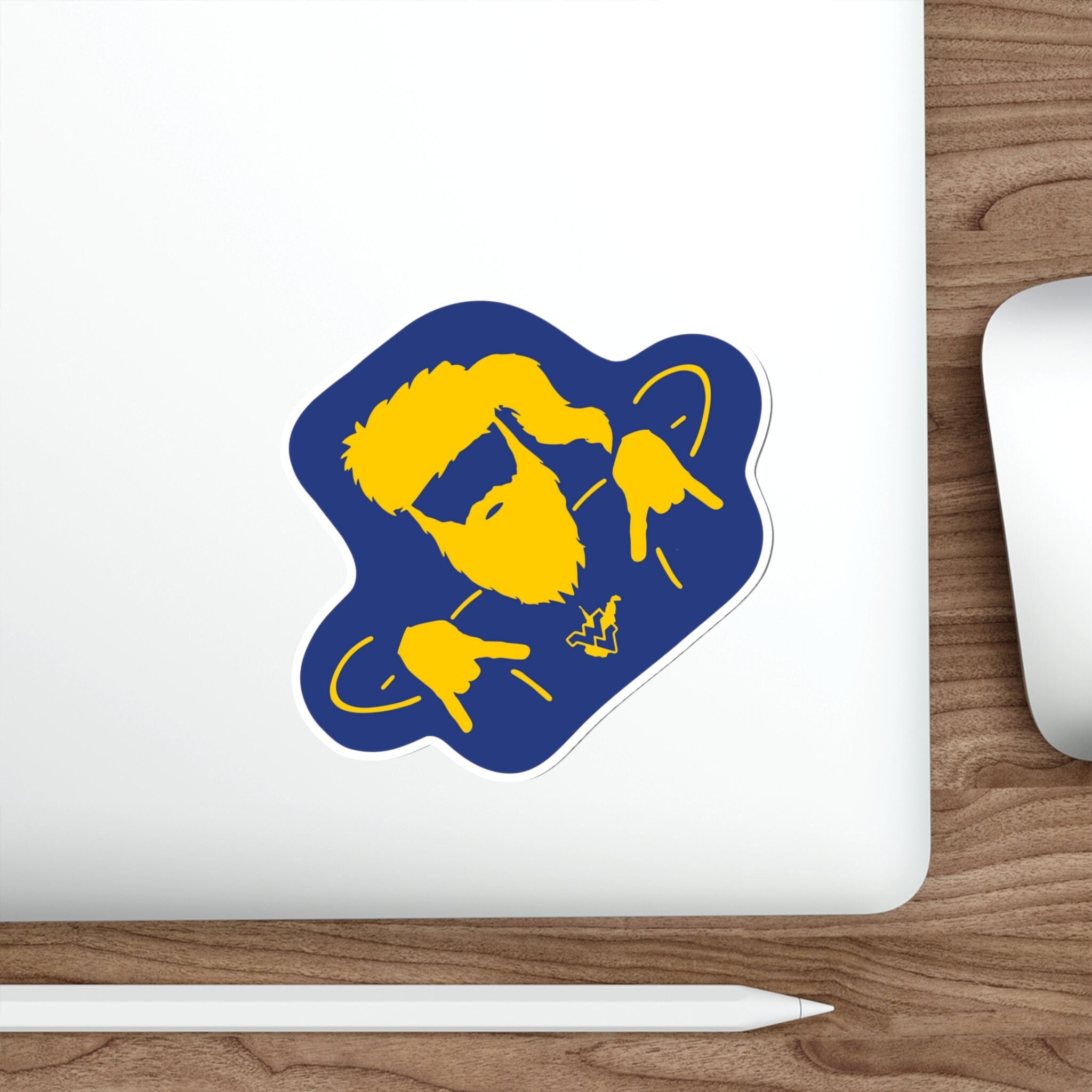 WVU Horns Down Sticker Etsy