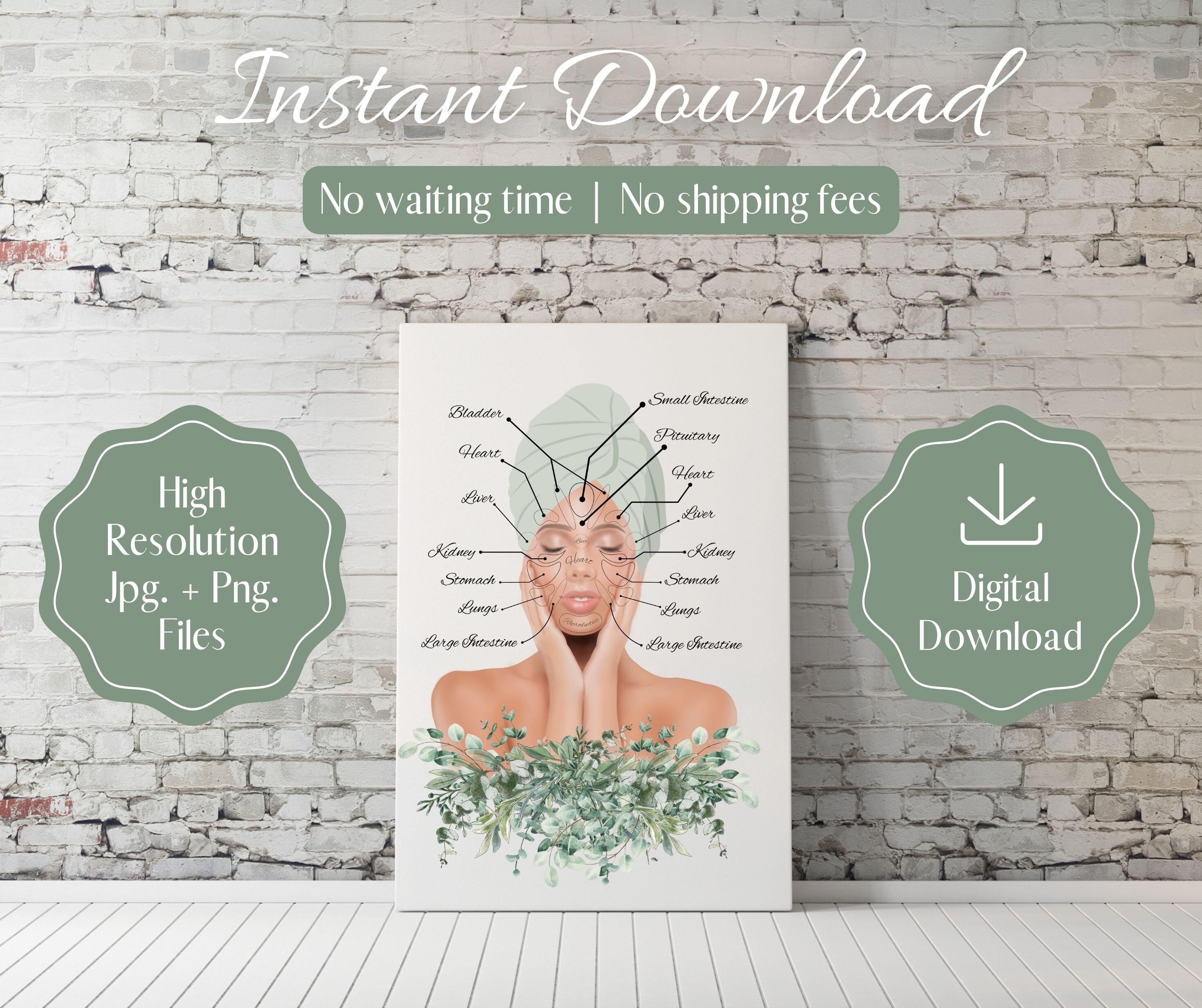 Face Reflexology Chart Poster Reflexology chart, Reflexology, Heart