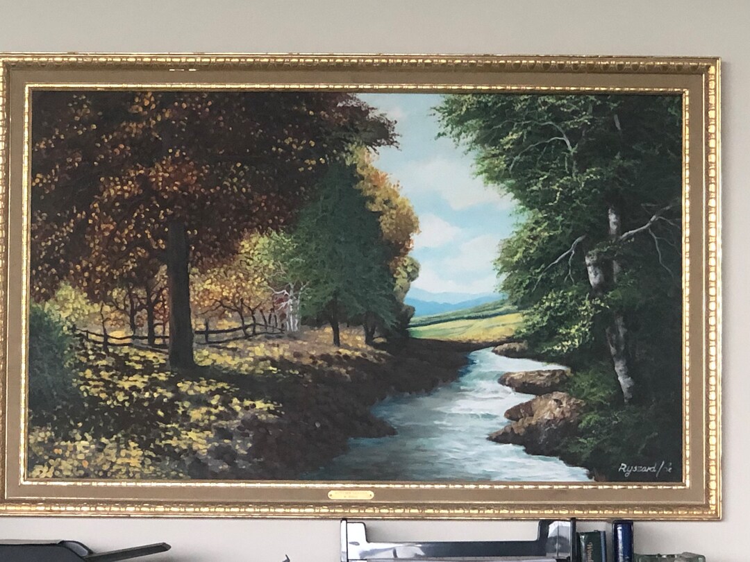 Autumn Leaves 1959 Painting by Robert Wood Reproduction by Ryszard - Etsy