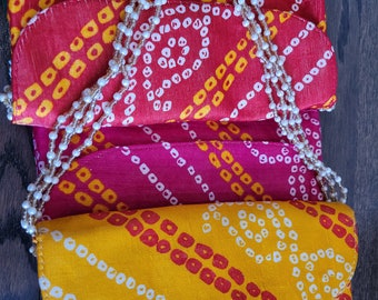 Bandhani clutch/ethnic purse