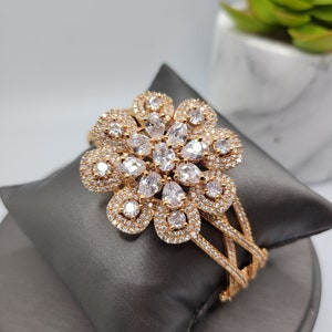 Rose gold American Diamond bangle