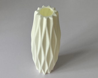 Ivory Geometric Tall Vase