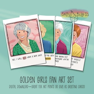 Golden Girls Fan Art Greeting Card Set