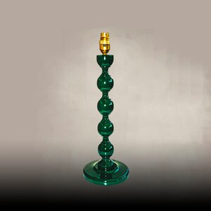 Green Bobbin Lamp, 43cm