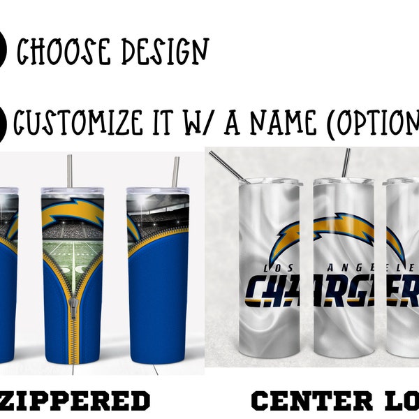 Personalized LA Chargers Tumbler