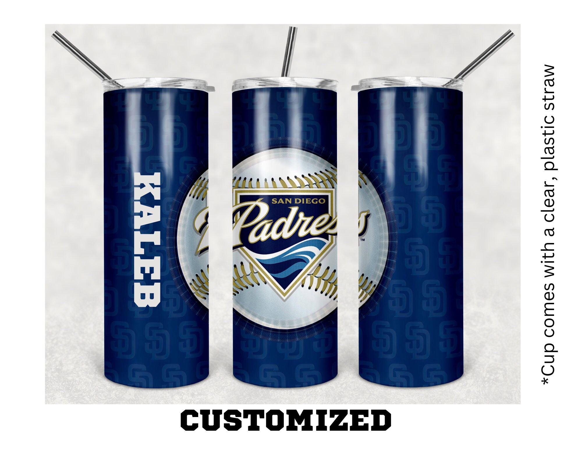 MLB San Diego Padres Personalized 16 oz. Beer Can Glass