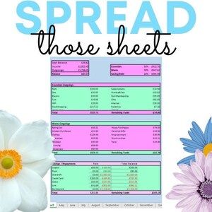 Monthly or Yearly Budget Planner and Tracker Template for Excel Spreadsheet Bills, Savings, Income, Debt Repayments, Subscriptions