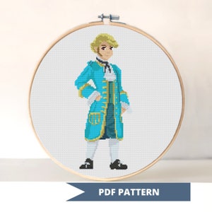 Stede Bonnet (Gentleman Pirate) - Our Flag Means Death - Cross Stitch Pattern PDF