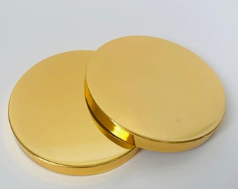 Shiny Gold Metal Lid for 12 ounce Candles