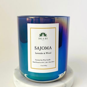 Sajoma Coconut Soy Wax Candle|DR Candles|Dominican Republic Candles|Velas Aromaticas Dominicanas|Lavender Candle|Sage Candle|Oud Candle