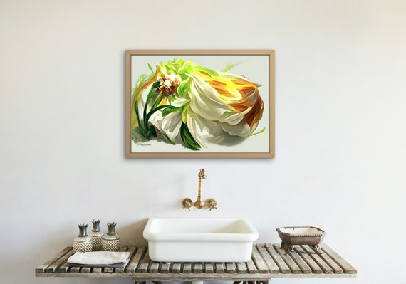 Flower Wall Art Landscape Printable Abstract Colorful - Etsy