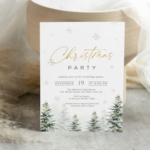 Christmas Party Invitation, Christmas Party Invite, Holiday Party Invitation, holiday work party, Christmas Party Printable, XMTREE