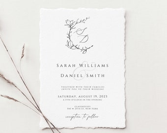 Elegant Wedding Invitation Template Download Printable - Etsy