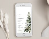 Save the Date winter digital invitation, winter holiday Save the Date invite, christmas Save the Date, winter Digital Mobile Phone Invite