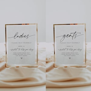 Wedding Bathroom Basket Sign Ladies & Gents Restroom Sign Printable Wedding Bathroom Sign Bathroom Wedding Sign Instant Download