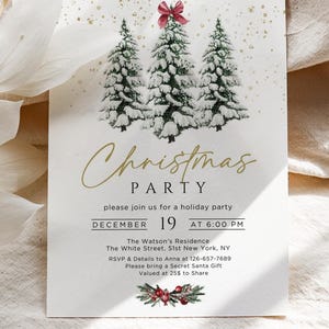 Christmas Party Invitation, Christmas Party Invite, Holiday Party Invitation, holiday work party, Christmas Party Printable, XMTRE2