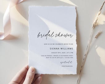 Minimalist Bridal Shower Invitation Editable Template, Modern Bridal Shower Invite, Simple Elegant Bride-To-Be Party Invitation BRIDES03