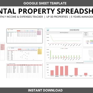 Real Estate Rental Management | The Ultimate Spreadsheet for Landlords | Rental Income & Expense Tracker | Google Sheets Template