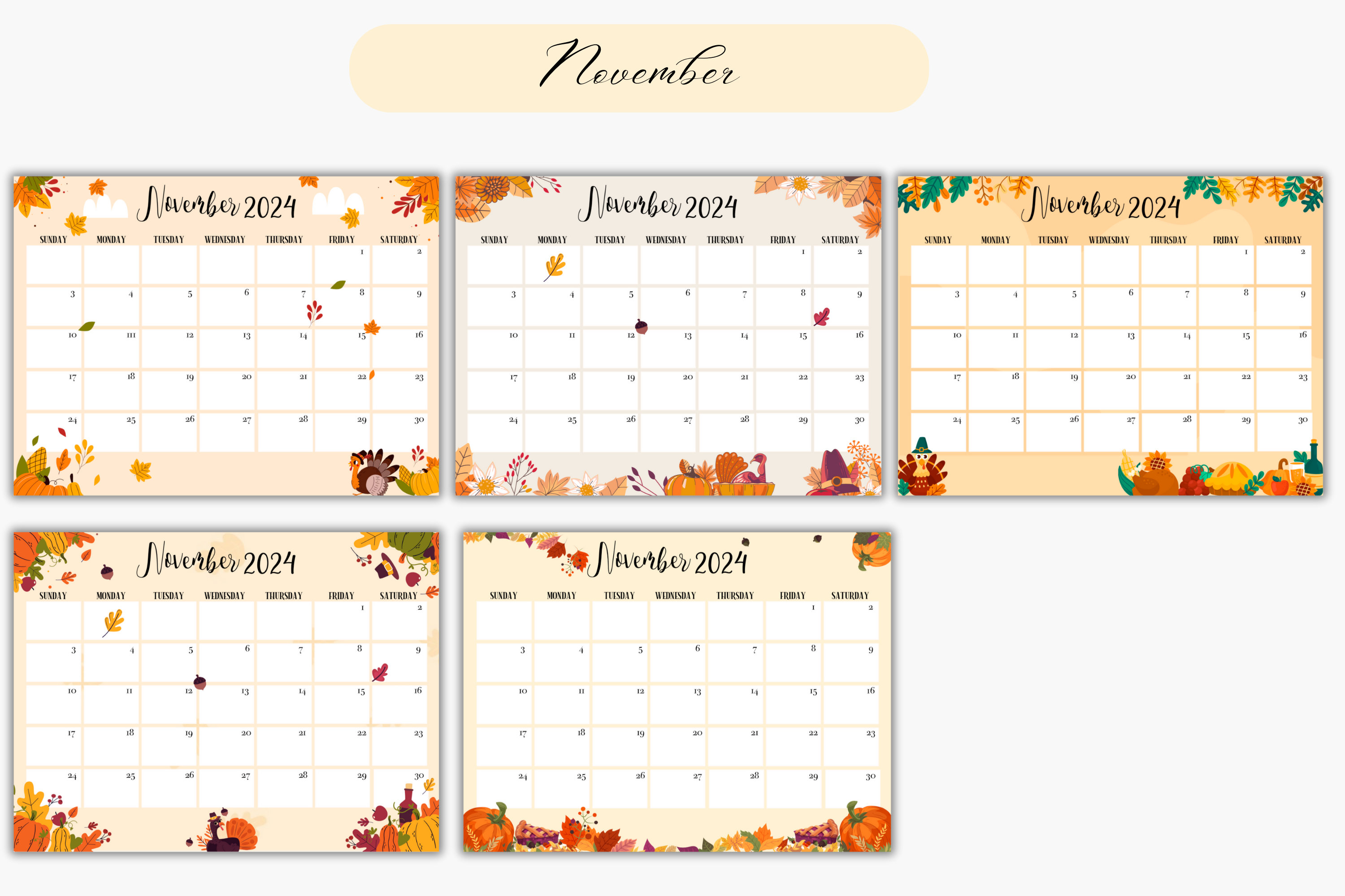 Editable & Printable 2024 Calendar | January to December 2024 ...