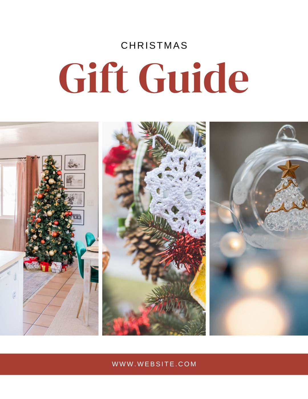 Holiday Gift Guide Christmas Gift Guide Canva Ebook Template Product