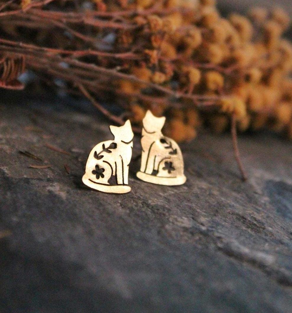 Orecchini A Bottone Con Strass A Forma Di Cane - Gioielli Moda Per Donne E Ragazze - Regalo Originale - 2