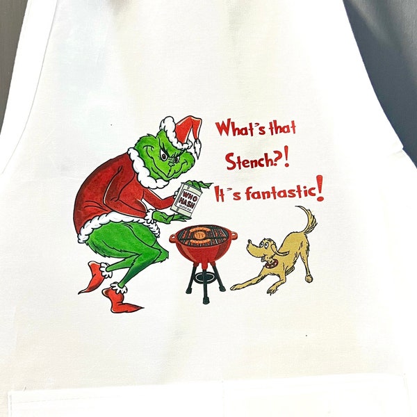 What's that stench? It's fantastic! Grinch Apron