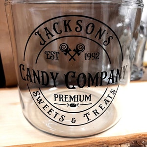 Half Gallon Personalized Candy Jar