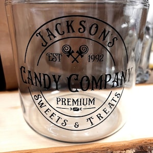 Personalized Gallon Candy Jar
