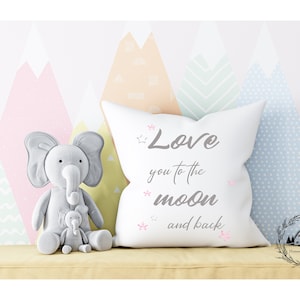 Love You to the Moon and Back Pillow COVER ONLY
