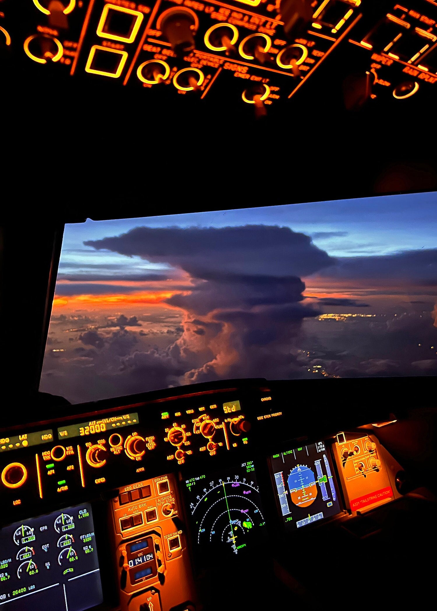 Evening Florida Thuderstorm From Airbus A321 Cockpit - Etsy